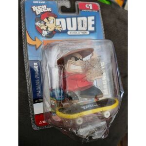 Tech Deck Dudes Evolution E1 "Fu Man Finger" collectible action figure with a sk
